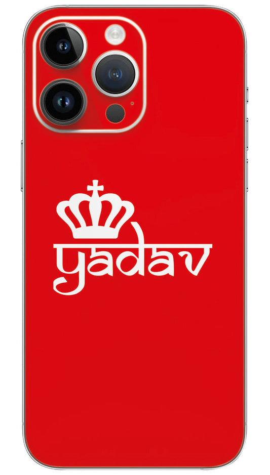 Yadav name with crown logo Mobile Skin Wrap  - REAS0028