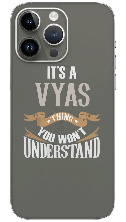 Vyas name Mobile Skin Wrap  - REAS0056