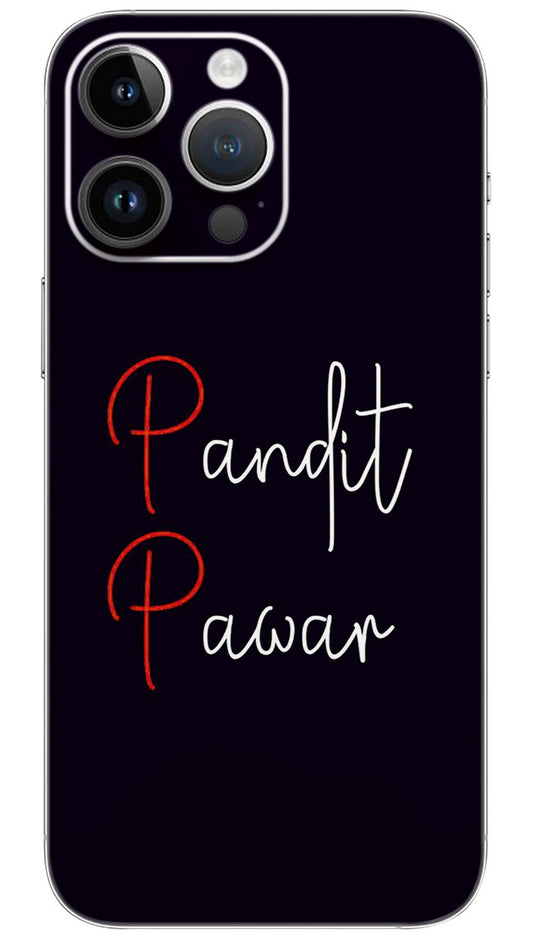 Pandit ji with crown name  Mobile Skin Wrap  - REAS0066