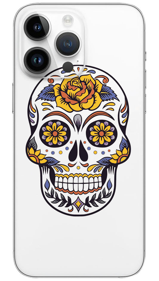 Mexican skull flower design  Mobile Skin Wrap  - SKUL0027