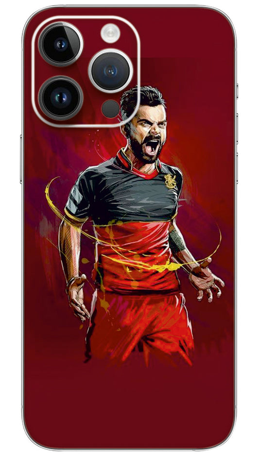 Angry rcb caption virat kohli  Mobile Skin Wrap  - SPOR0075