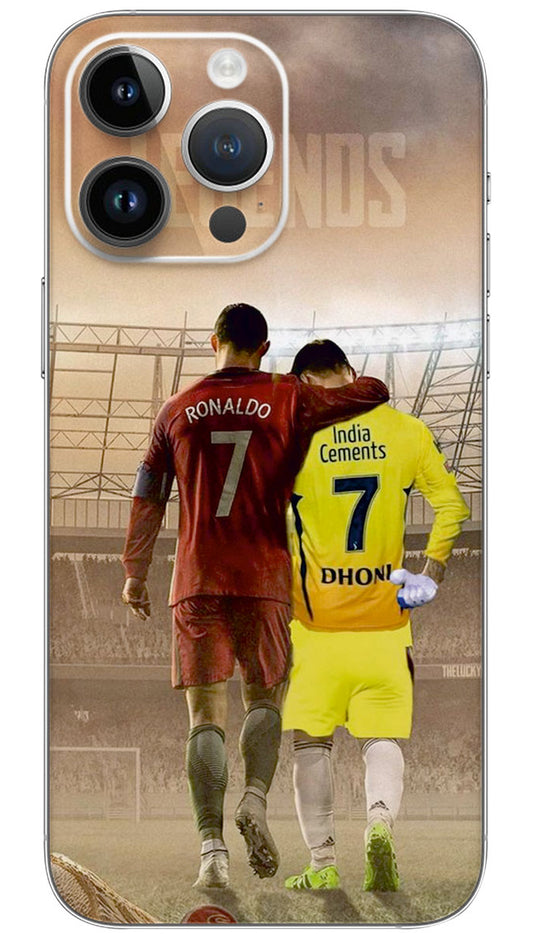 The legends ronaldo and ms dhoni  Mobile Skin Wrap  - SPOR0083