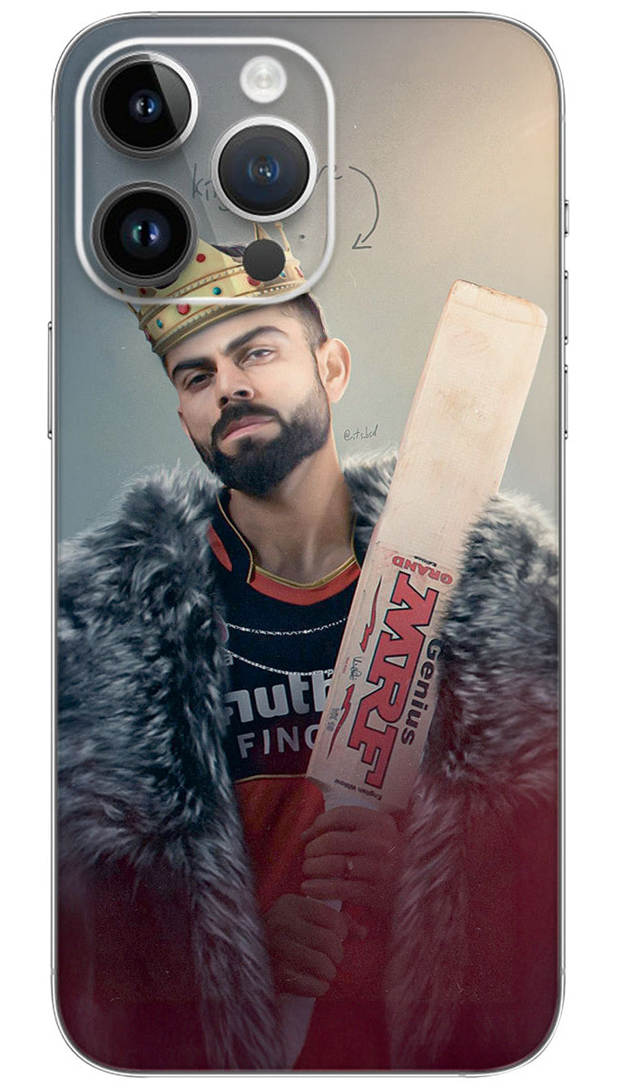 KING IS HERE VIRAT KOHLI Mobile Skin Wrap  - SPOR0359