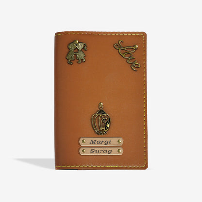 PREMIUM EXCLUSIVE PERSONALISED PASSPORT COVER - TAN