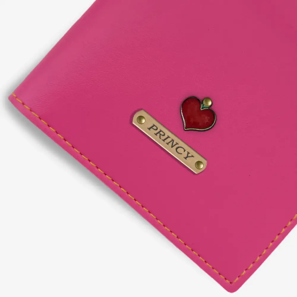 PERSONALISED PASSPORT COVER - PINK hover