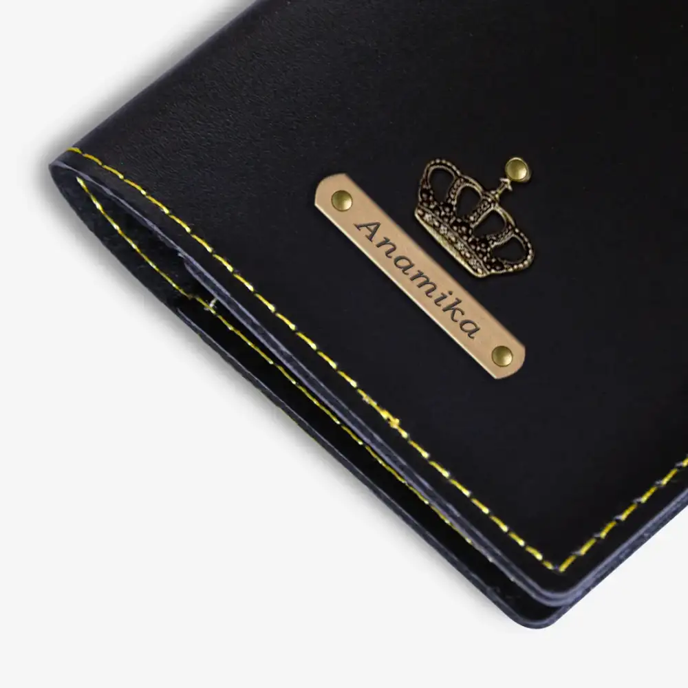 EXCLUSIVE PERSONALISED PASSPORT COVER - BLACK hover