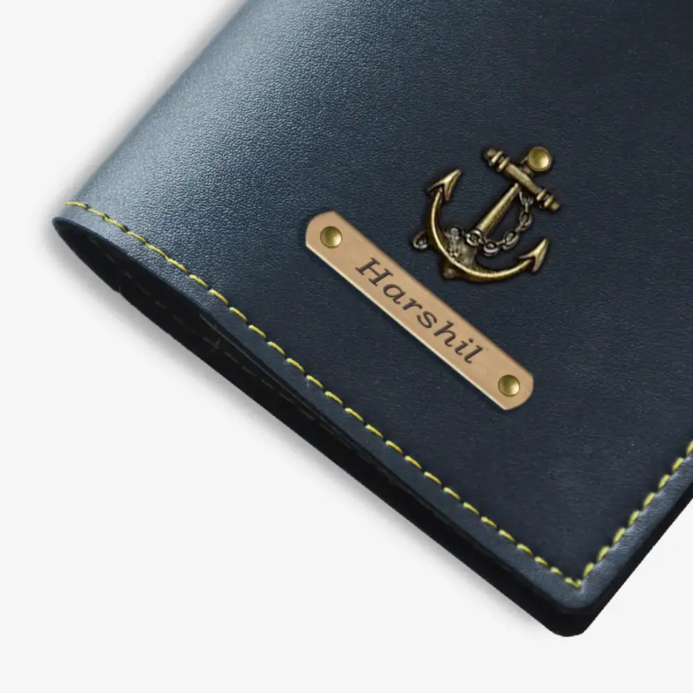 EXCLUSIVE PERSONALISED PASSPORT COVER - BLUE hover