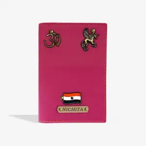 EXCLUSIVE PERSONALISED PASSPORT COVER - PINK