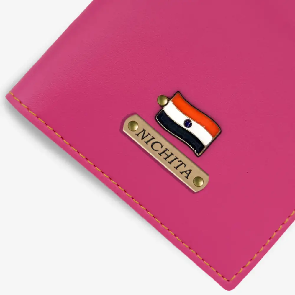 EXCLUSIVE PERSONALISED PASSPORT COVER - PINK hover