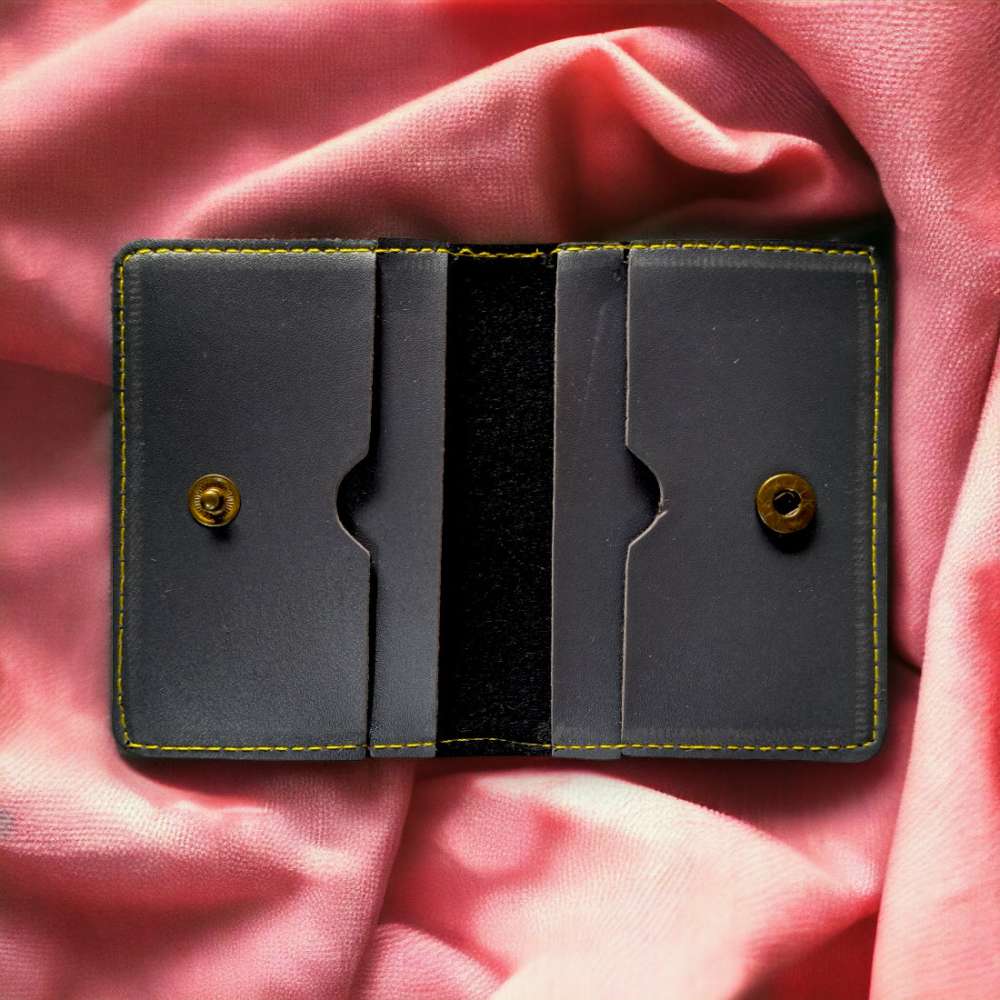 PERSONALISED LEATHER  CARD HOLDER - GRAY hover