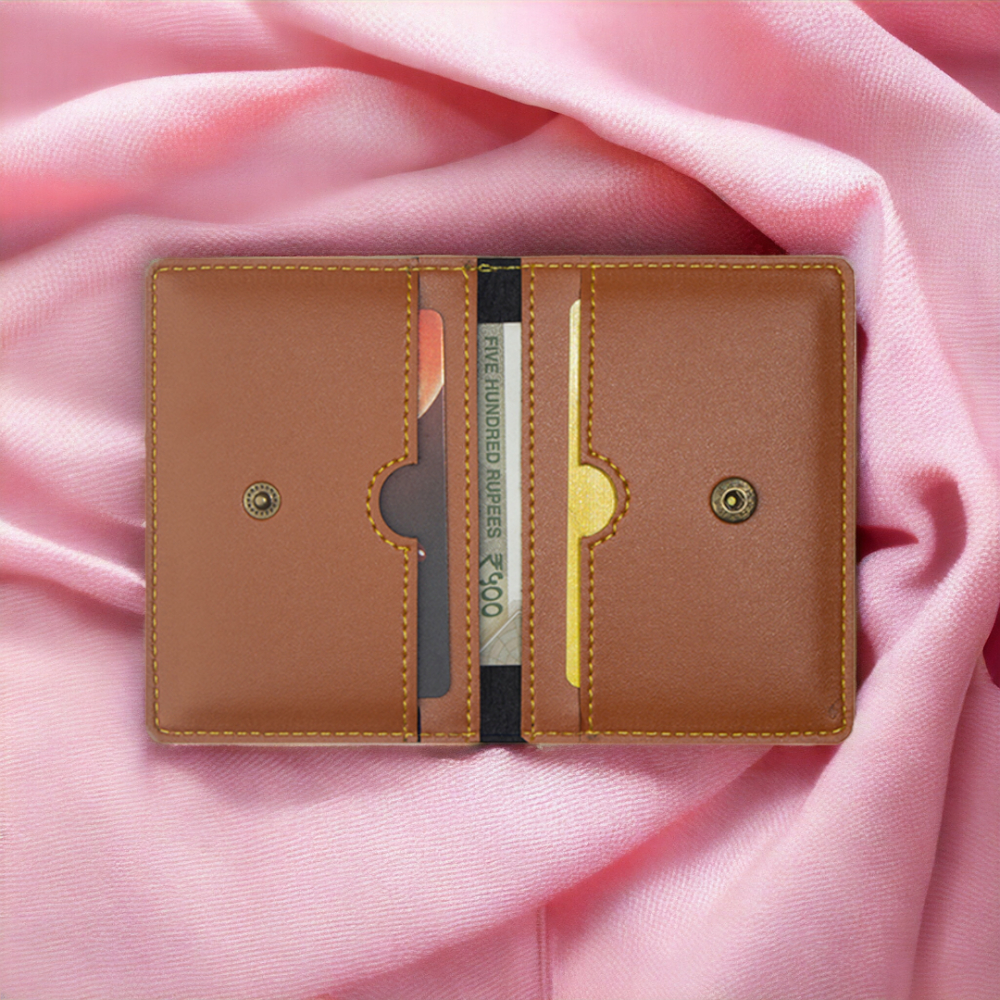 PERSONALISED LEATHER  CARD HOLDER - TAN hover