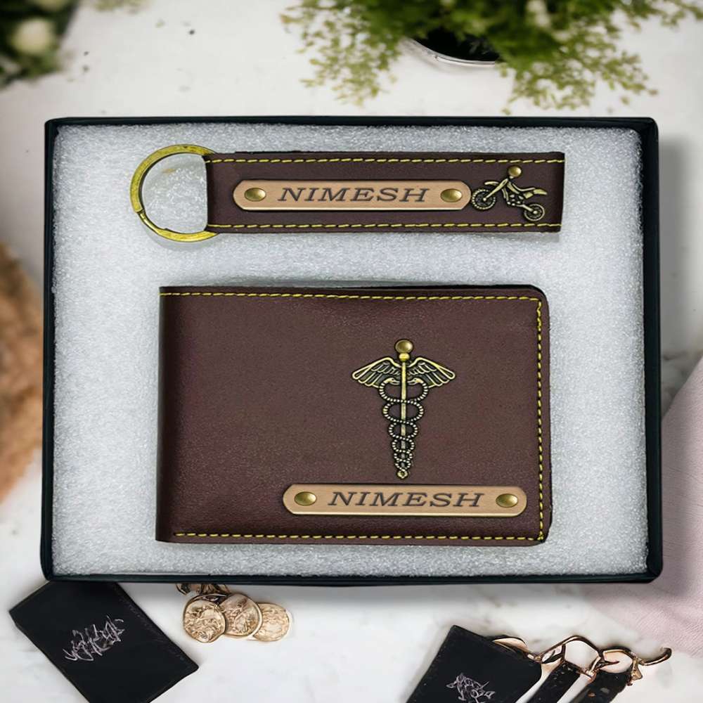 PERSONALISED MEN'S COMBO (2 PCS) - BROWN