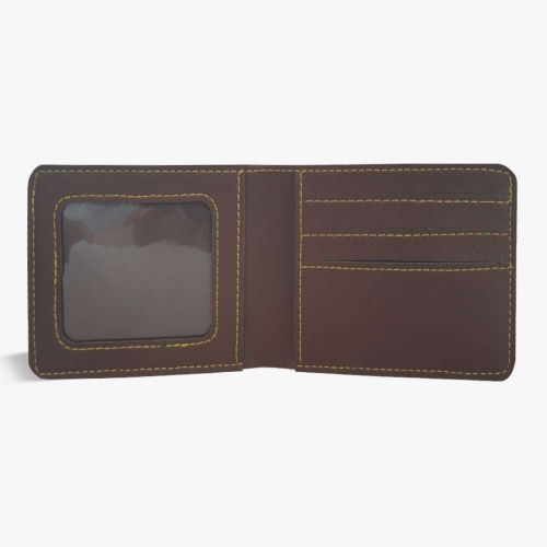 PERSONALISED MENS WALLET WITH CHARM - BROWN hover