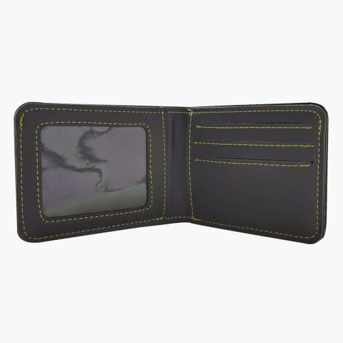 PERSONALISED MENS WALLET WITH CHARM - GRAY hover