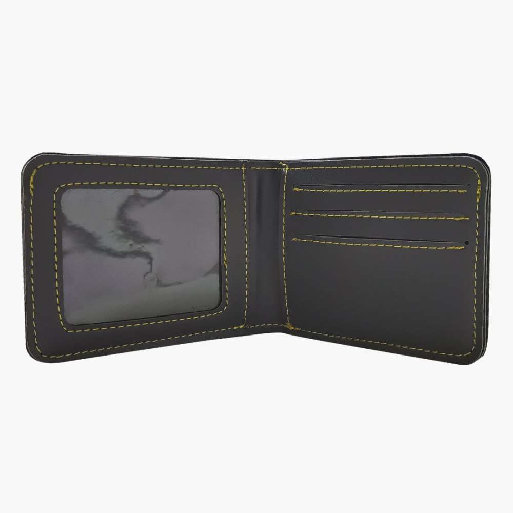 PERSONALISED MENS WALLET WITH CHARM - GRAY hover