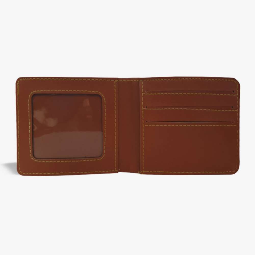 PERSONALISED MENS WALLET WITH CHARM - TAN hover