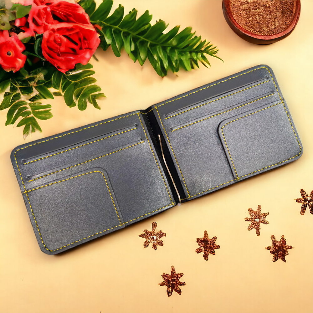 PERSONALISED MONEY CLIP WALLET - GRAY hover