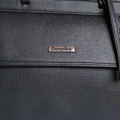 PERSONALISED PURE LEATHER KATE HANDBAGS FOR WOMEN - BLACK hover