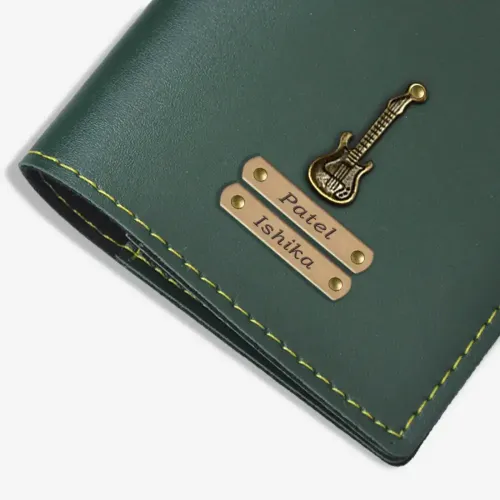 PREMIUM EXCLUSIVE PERSONALISED PASSPORT COVER - OLIVE hover