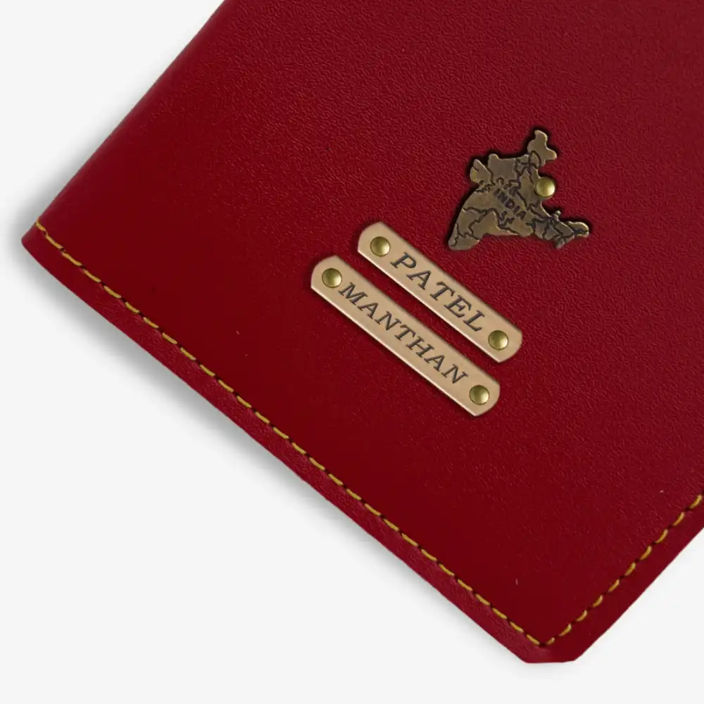 PREMIUM EXCLUSIVE PERSONALISED PASSPORT COVER - WINE hover