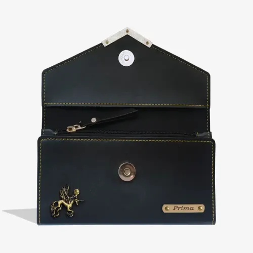 PERSONALISED WOMEN'S WALLET - BLACK hover