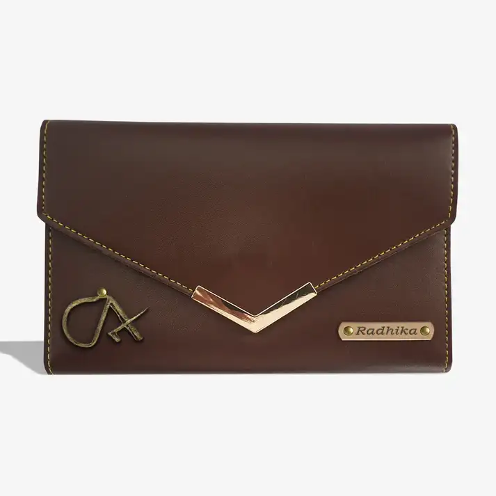 PERSONALISED WOMEN'S WALLET - BROWN