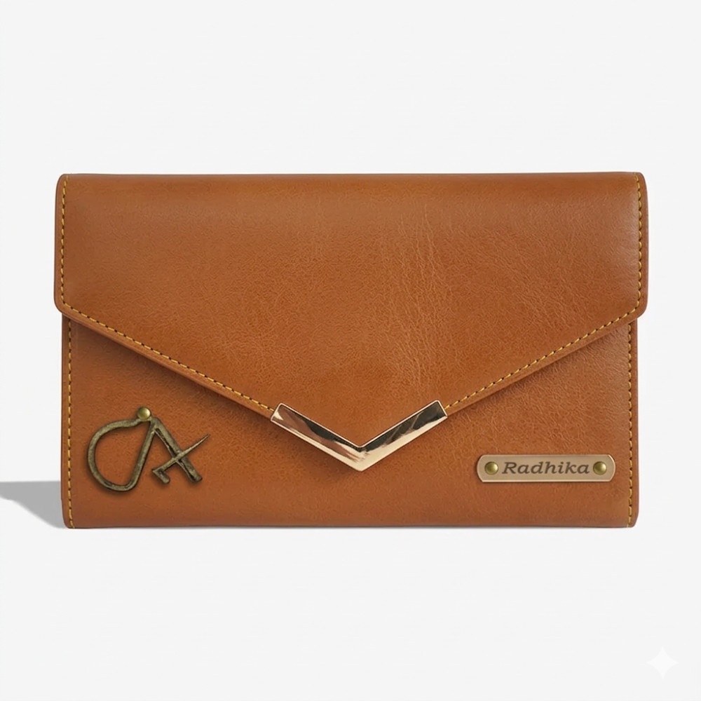 PERSONALISED WOMEN'S WALLET - TAN