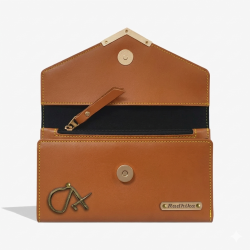 PERSONALISED WOMEN'S WALLET - TAN hover