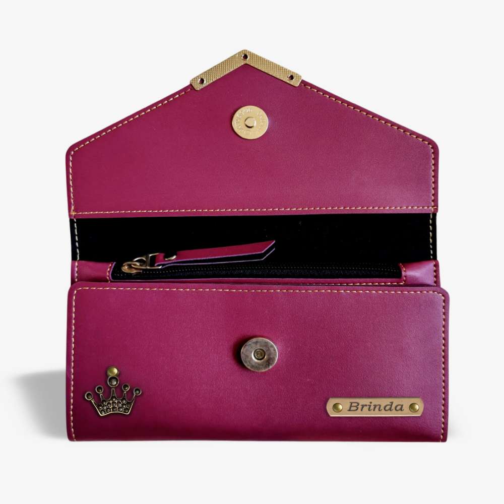 PERSONALISED WOMEN'S WALLET - WINE hover