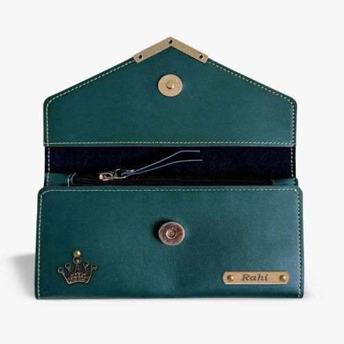 PERSONALISED WOMEN'S WALLET - OLIVE hover