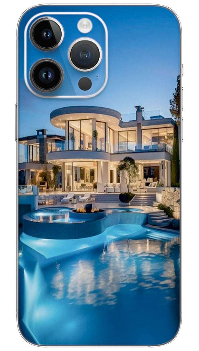 A Modern Seafront Mansion Mobile Skin Wrap