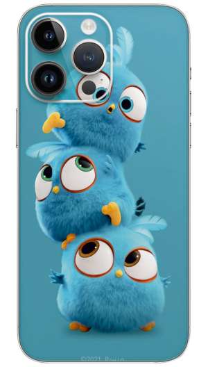 Angry birds blue cartoon  Mobile Skin Wrap