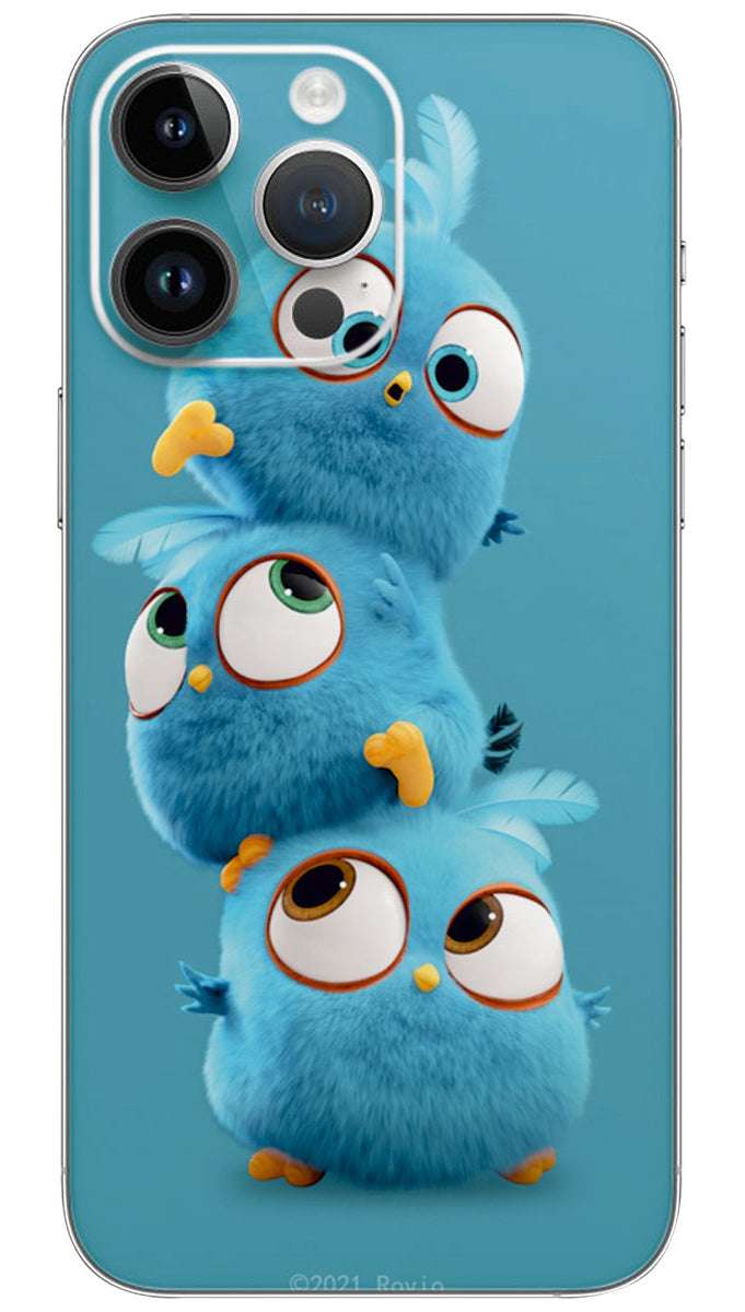 Angry birds blue cartoon  Mobile Skin Wrap