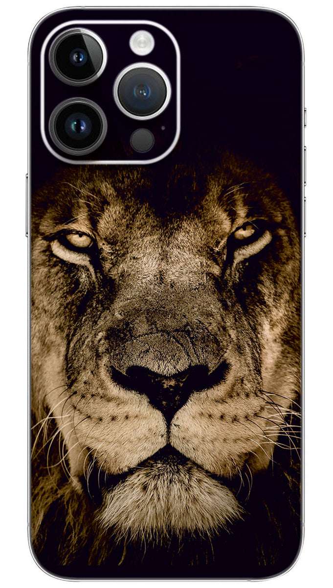 Angry lion face Mobile Skin Wrap