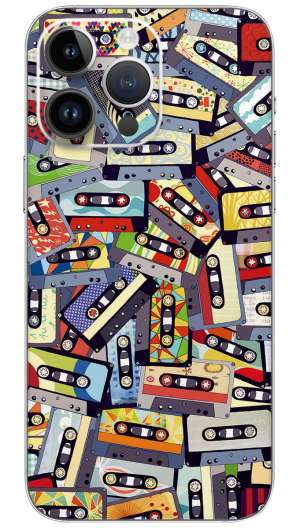 Audio cassettes pattern Mobile Skin Wrap