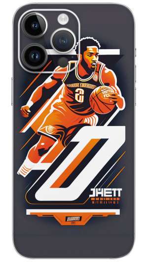Basketball player art vector Mobile Skin Wrap