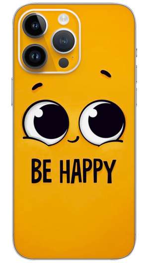 Be happy with eye quotes Mobile Skin Wrap