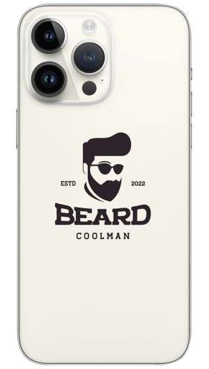 Beardgoals  face cool vector design quotes Mobile Skin Wrap