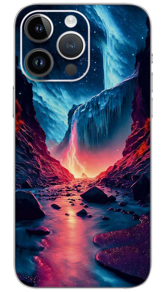 Beautiful sea WATERFALL NUTURE Mobile Skin Wrap