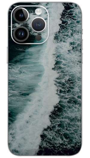 Birds Eye View of an Ocean Wave pattern Mobile Skin Wrap