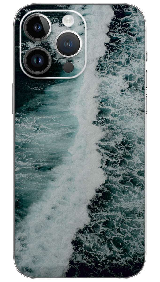 Birds Eye View of an Ocean Wave pattern Mobile Skin Wrap