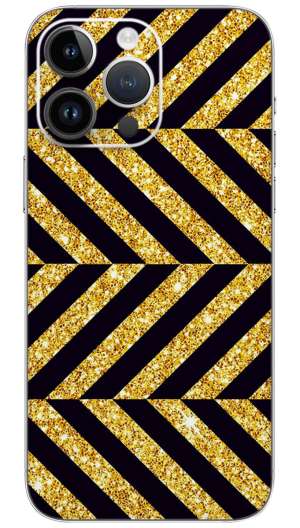 Black and Gold Chevron DESIGN Mobile Skin Wrap