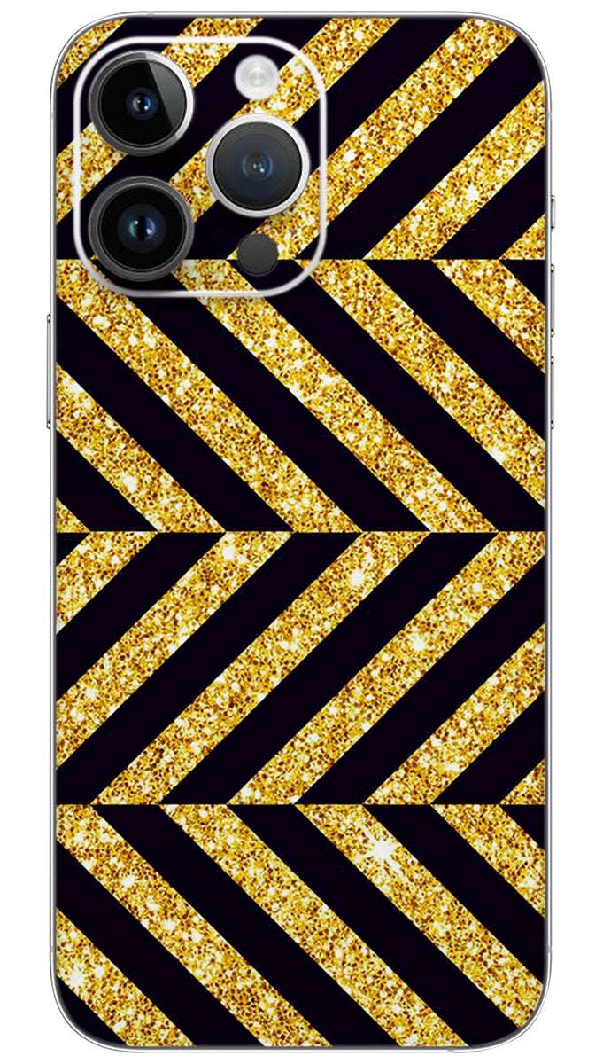 Black and Gold Chevron DESIGN Mobile Skin Wrap