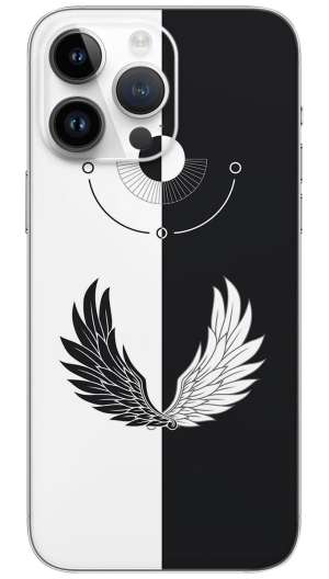Black and white wings Mobile Skin Wrap