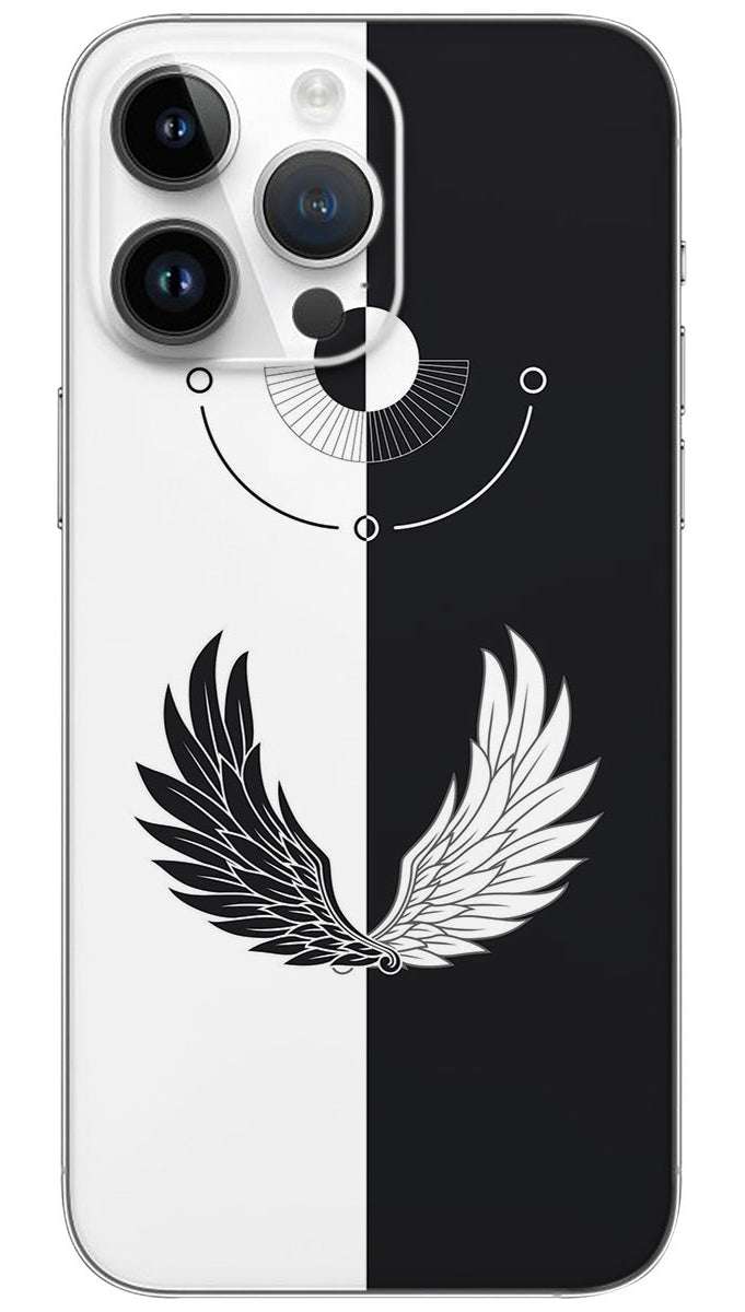 Black and white wings Mobile Skin Wrap