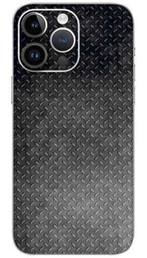 Black Metal Steel Texture Mobile Skin Wrap