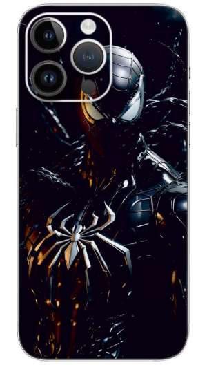 BLACK SPIDERMAN Mobile Skin Wrap