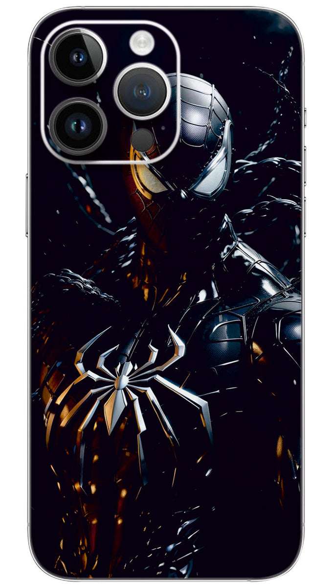 BLACK SPIDERMAN Mobile Skin Wrap