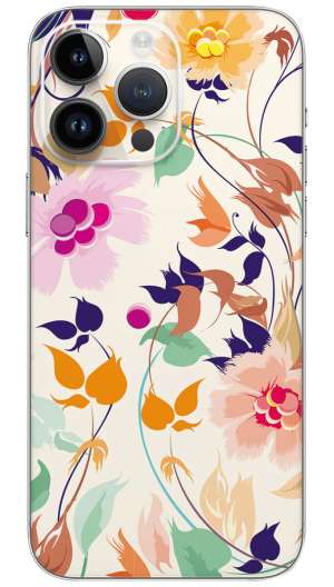 Blooming Beauty Original Floral Painting  pattern Mobile Skin Wrap