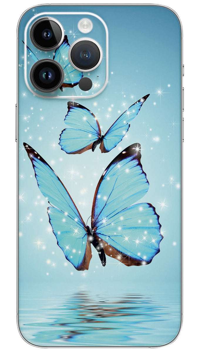 Blue butterfly Mobile Skin Wrap